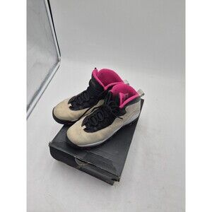 Nike Air Jordan 10 Retro GS 7Y Platinum Pink Black 487211-008 Girls Youth Read